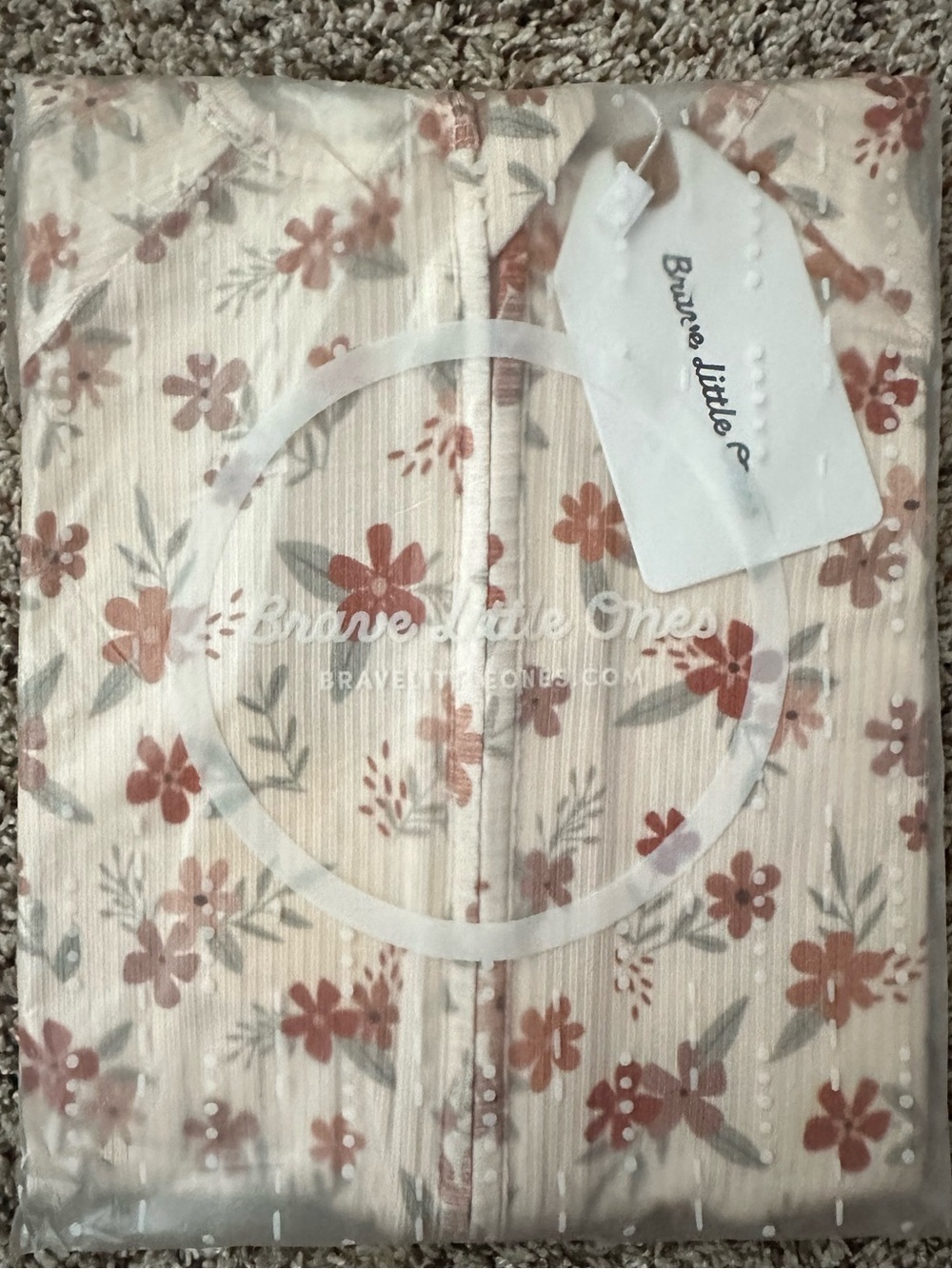 Brave Little Ones - Autumn Floral Small Ribbed Zip Romper
